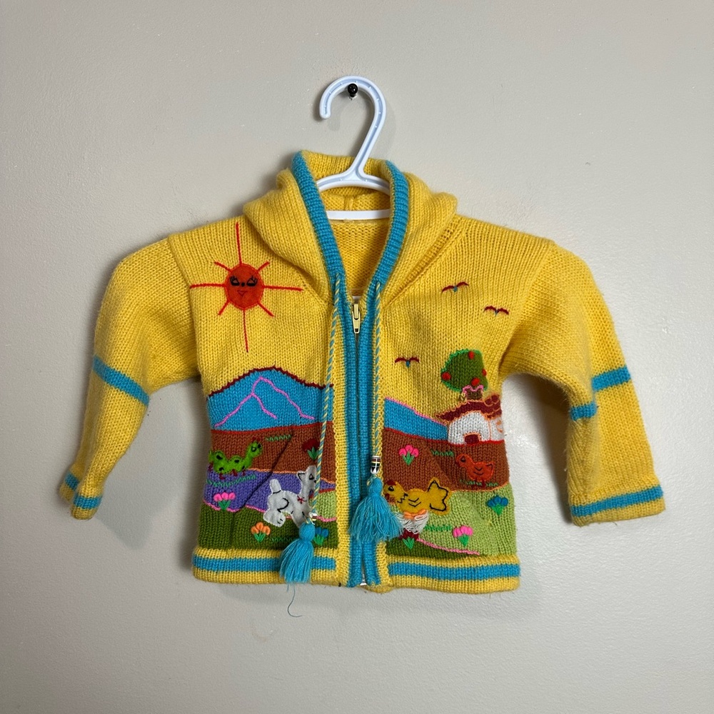 Sweeter Size S/M Colorful Children's Knit Hoodie